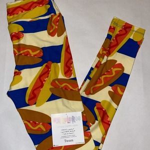 LuLaRoe Tween Hot Dog Leggings